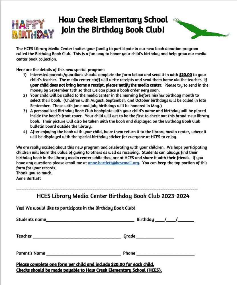 Birthday Book Club