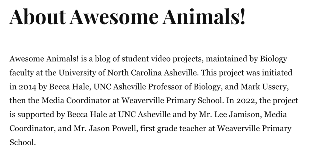 Awesome Animals Project