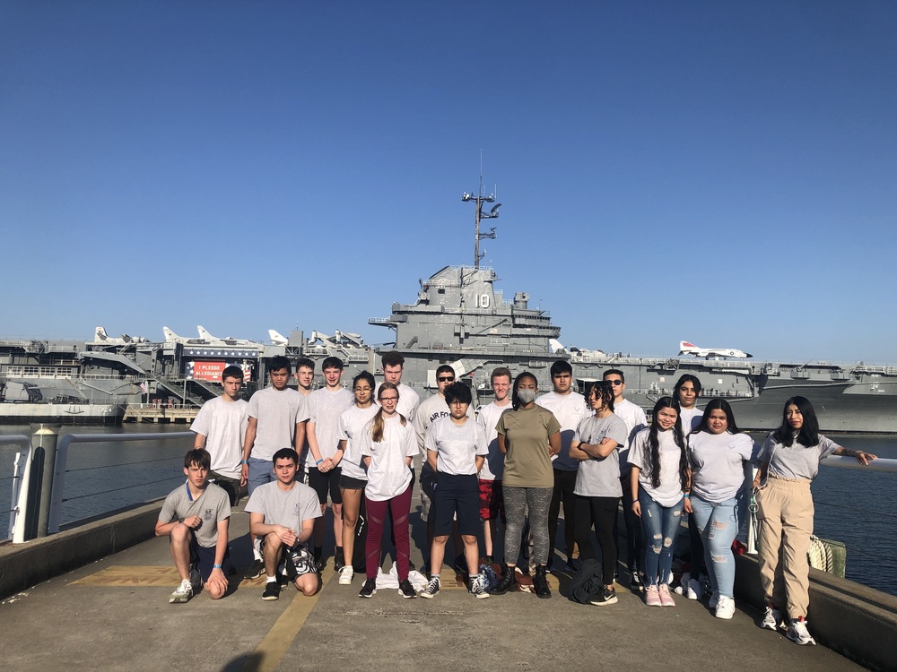 JROTC cadets traveled to The Citadel and  the USS Yorktown