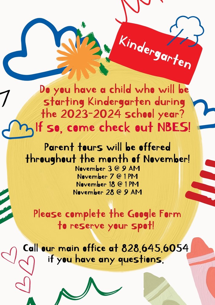Kindergarten Tours for 2023-24 schoolyear