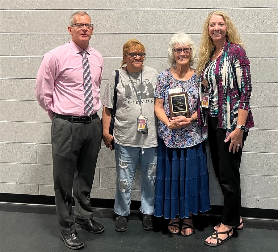 Ms. Audette Watts received the Tracy Lea Calhoun Award and was named the Buncombe County Schools Bus Driver of The Year!