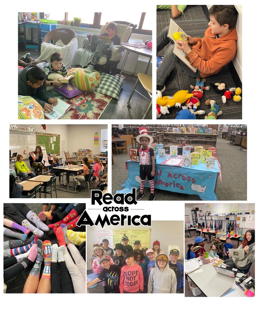 Collage of Read Across America Week Activities