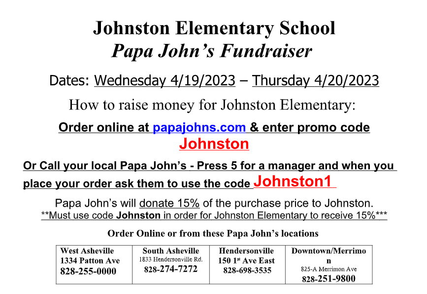 Papa John's Fundraiser