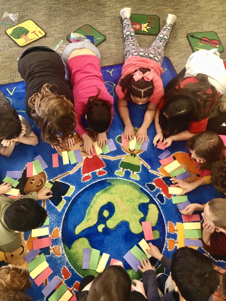 students on carpet