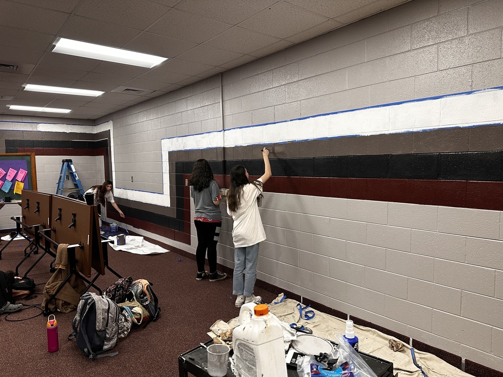 Interior Design Students paint room
