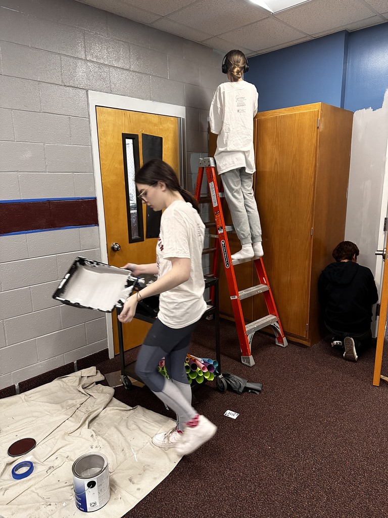 Interior Design Students paint room 2