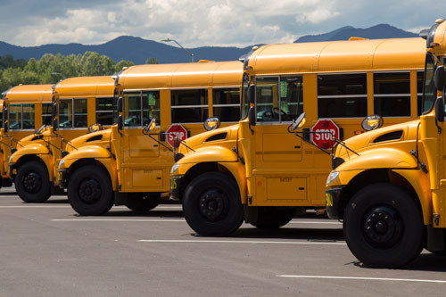 School bus yard