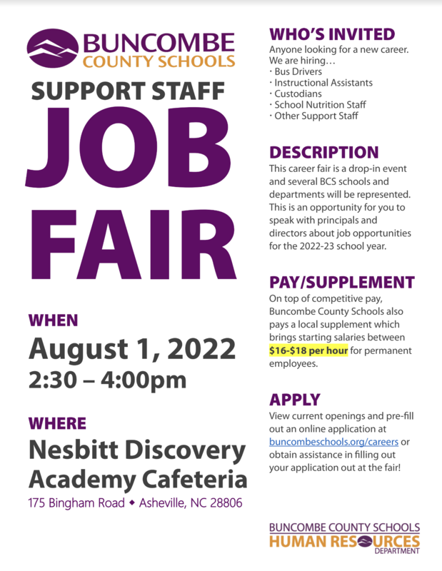 BCS Support Staff Job Fair